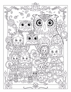 Babushka coloring sheet