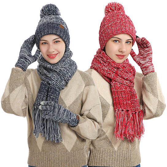 3 Pcs Woolen Yarn Cap[Fashion]