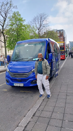 " Irish Day  Tours" mini bus at Belfast.