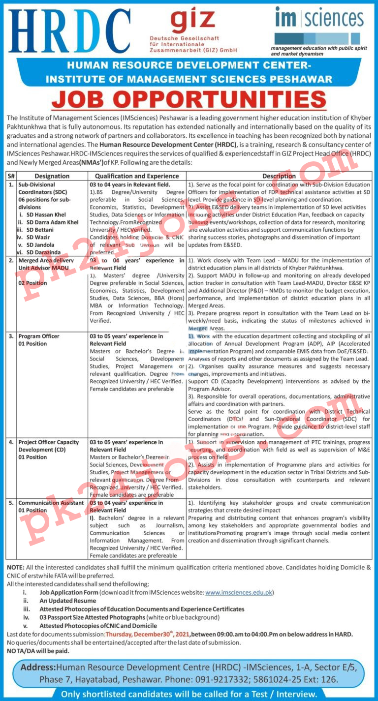 Institute Of Management Jobs 2022 – Today Jobs 2022