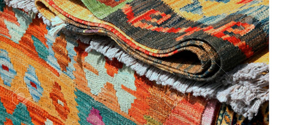 kilim rugs or carpets for sale at market