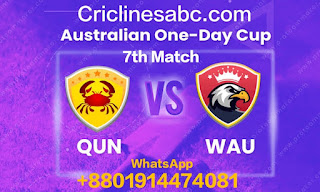 Australia One Day Cup QUN vs WAU 7th Match Prediction 100% Sure Report