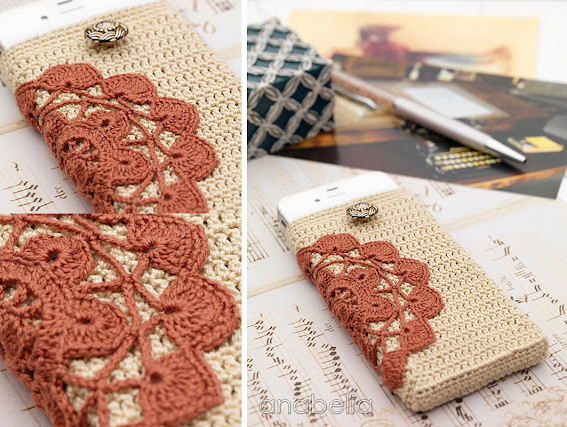 Smart phone crochet cover by Anabelia