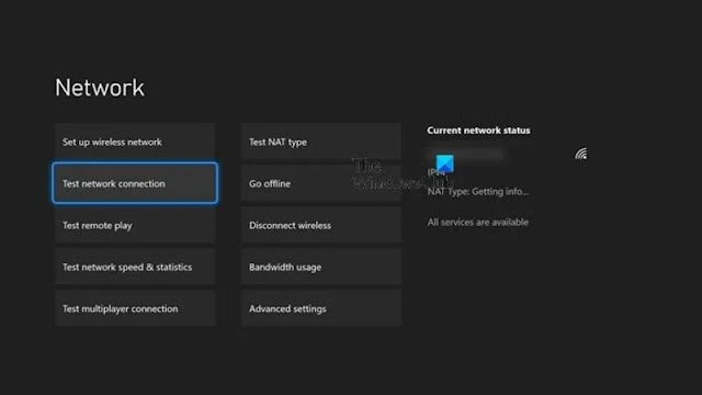 اختبار الاتصال بالإنترنت لحل مشكلة تحديث Xbox