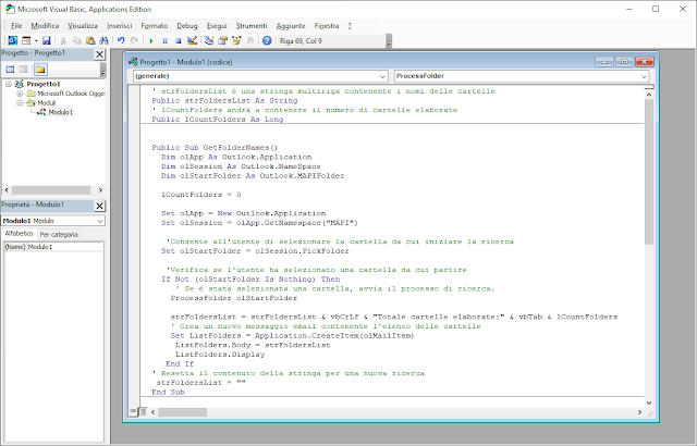 VBA, Modulo (codice)