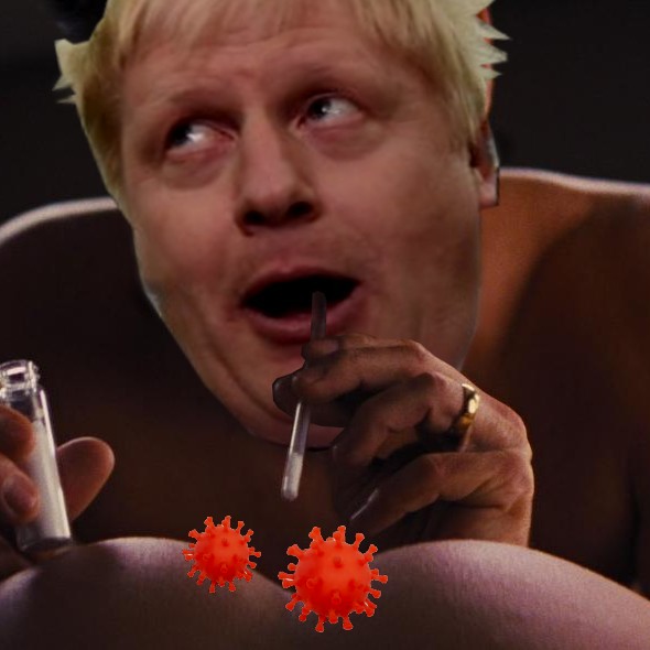 BORIS CAUGHT SNORTING CORONAVIRUS GERMS OFF A HOOKERS ARSE