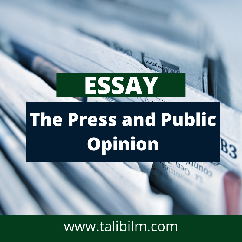 Essay On The Press and Public Opinion