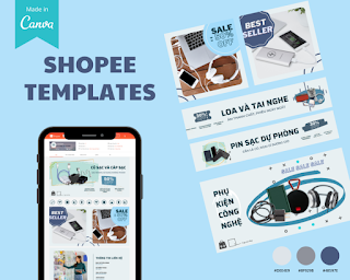 Share Template Shopee ngành thiết bị điện tử và Điện thoại & Phụ kiện setup cho gian hàng shopee