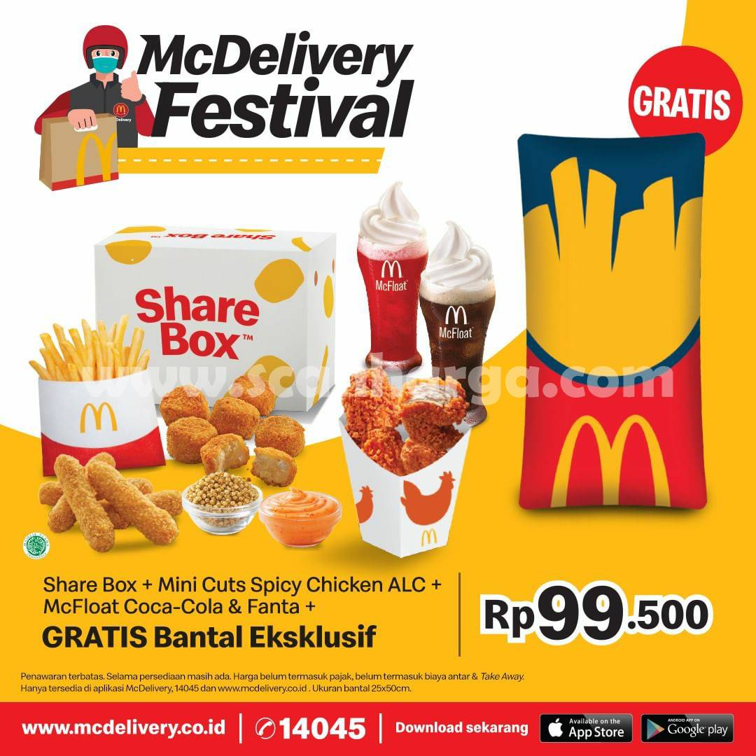 Promo McDonalds GRATIS Bantal Eksklusif McDelivery Festival