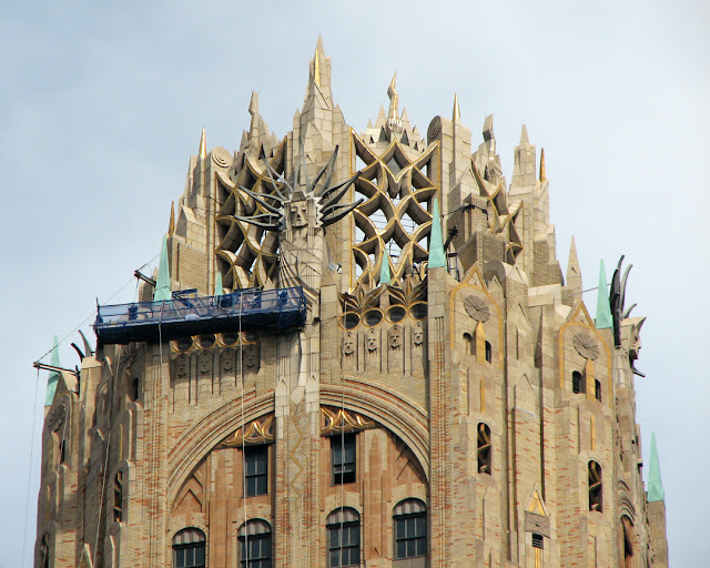 The crown of the General Electric Building, Lexington Avenue, New York