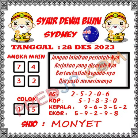 Prediksi Dewa Bumi Sdy Kamis 28-Desember-2023