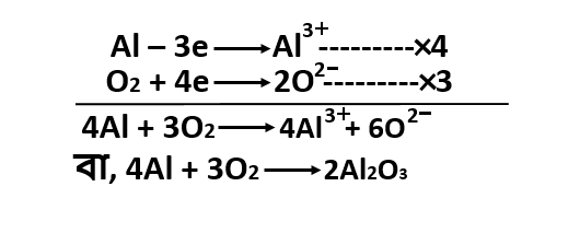 Al2O3 এর  আয়নিক সমীকরণ