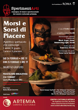 MediaPartner: SPERIMENTARTI-IMORSI E SORSI DI PIACERE-Centro Culturale Artemia 16-17-18/2
