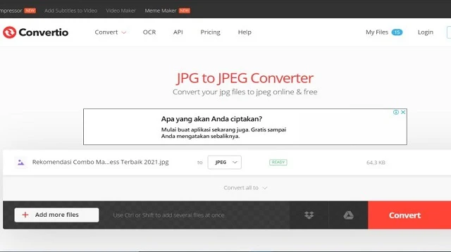 Cara Mengubah JPG ke JPEG