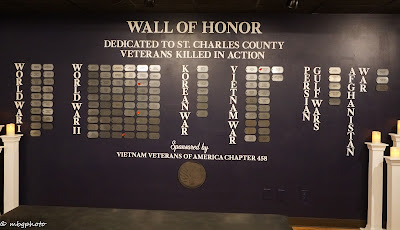 Wall of Honor displayed in the St Charles Veterans Museum