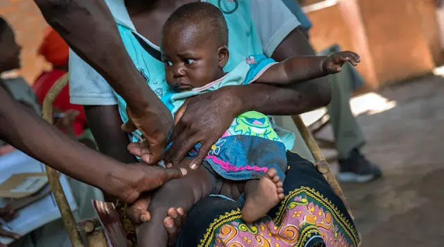 Baby Injected Malaria Vaccine