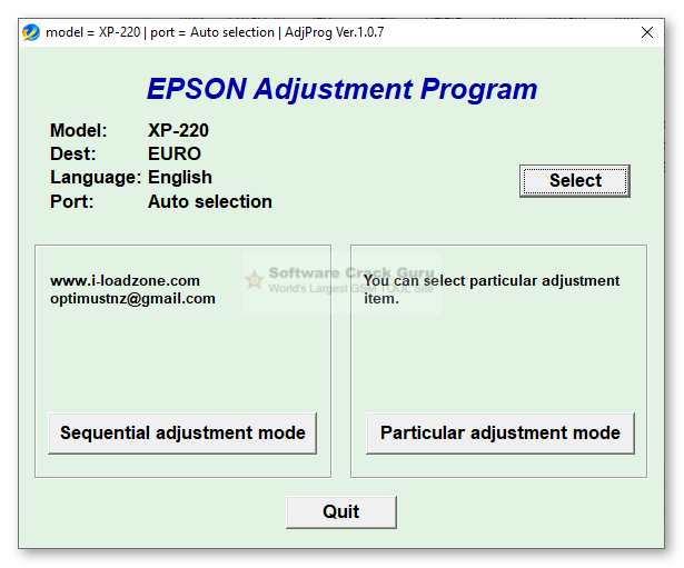 EPSON XP-220 (EURO/Belgium) Resetter Tool + Keygen Free Download