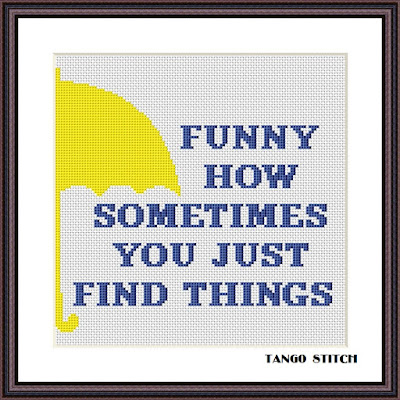 Funny things cross stitch quote pattern easy embroidery design