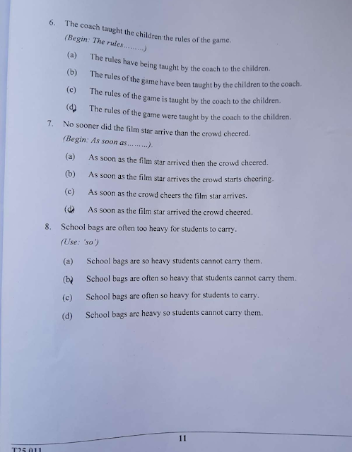 ICSE Examination Paper 2025 English Language Solved