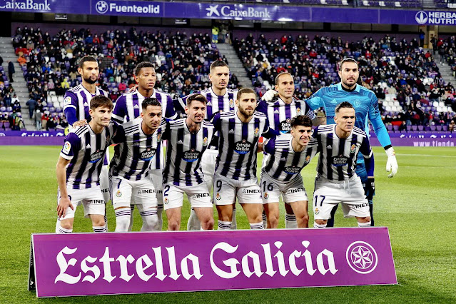 REAL VALLADOLID C. F. Temporada 2021-22. Joaquín, Gonzalo Plata, Javi Sánchez, Nacho, Roberto. Toni Villa, Sergio León, Luis Pérez, Shon Weissman, Álvaro Aguado y Roque Mesa. REAL VALLADOLID C. F. 2 F. C. CARTAGENA 0 Sábado 27/11/2021, 20:30 horas. Campeonato de Liga de 2ª División, jornada 18. Valladolid, estadio José Zorrilla