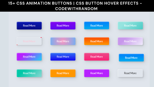 CSS Animation Buttons With Hover Effects 