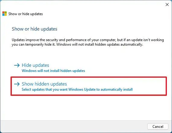Windows 11'de Güncellemeler Nasıl Gösterilir veya Gizlenir?