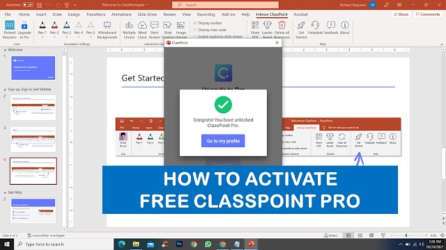 Installation and activation of Free Classpoint Pro