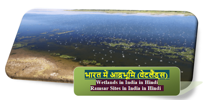 भारत में आद्रभूमि (रामसर स्थल) - Ramsar Sites (wetlands) in India in Hindi  