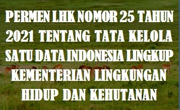 Permen LHK Nomor 25 Tahun 2021 Tentang Tata Kelola Satu Data Indonesia Lingkup Kementerian LHK