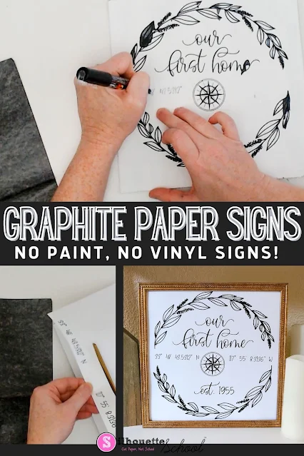 How to Use Graphite Paper to Make Custom Signs - Silhouette School