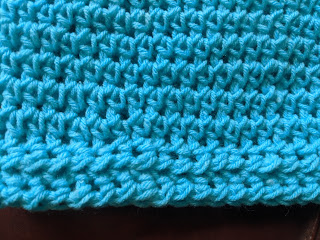 Stitch detail for base of #3 blue set in the Houndstooth Sweater Top Set