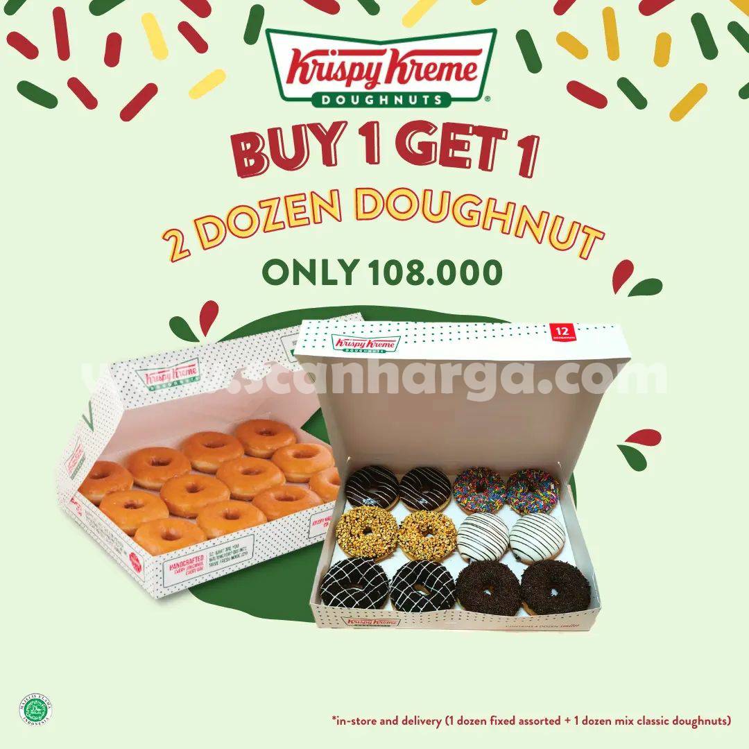 Promo Krispy Kreme Beli 2 Dozen Donat Cuma Rp. 100.000