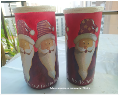 reciclagem de garrafas; vaso; garrafa cortada; decoração de natal;