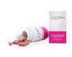 locerin -review: a food supplement that inhibits hair loss in women .Two original bottles from locerin