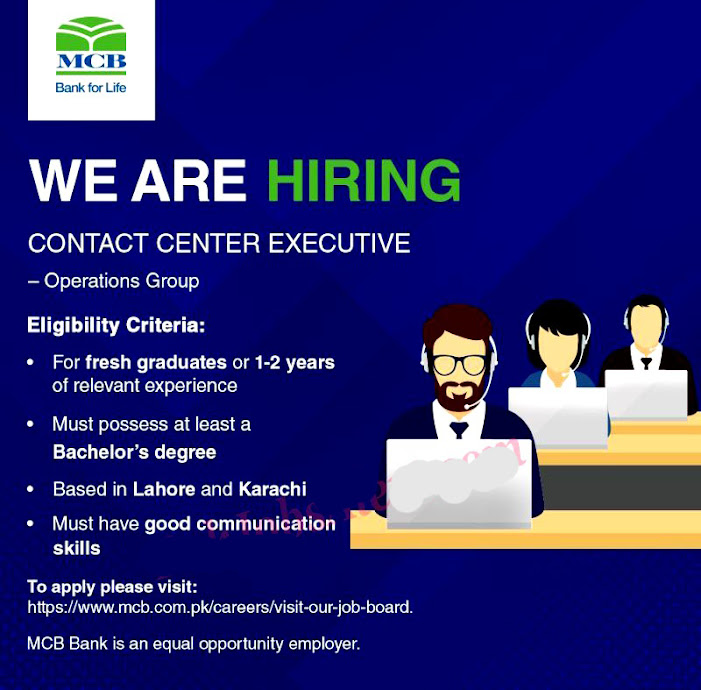 MCB Bank Limited Jobs 2022 Latest - www.mcb.com.pk/careers