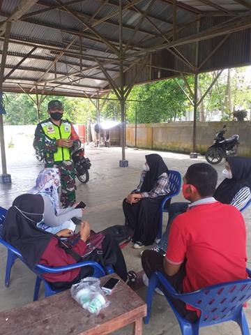Operasi Razia Masker Dilaksanakan Personel Jajaran Kodim 0207/Simalungun Diwilayah Binaan