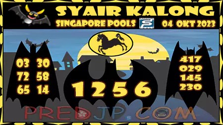 Prediksi Kalong SGP Hari Ini Jitu 04 Oktober 2023