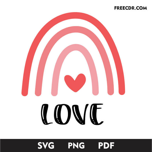 Rainbow Love Free Svg File