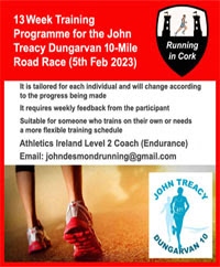 Training Programme for the 2023 Dungarvan 10-mile