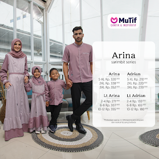 Koleksi Sarimbit  Family Mutif  Arina Purple