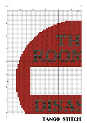 This room funny Home Sweet Home cross stitch embroidery pattern