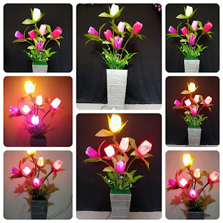 bunga tulip bercahaya-bunga tulip lampu