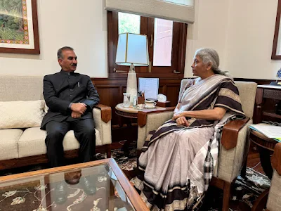CM Sukhu: CM met Finance Minister Nirmala Sitharaman, various issues were discussed