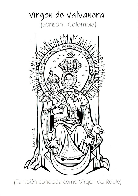 DIBUJO: Virgen de Valvanera (Sonsón - Colombia)