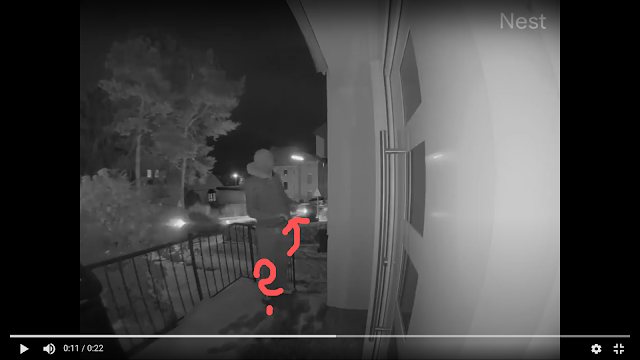 Videoclip zu Nest Doorbell bei Detektion eines Einbrechers.