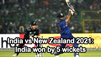 India vs New Zealand 2021:India won by 5 wickets