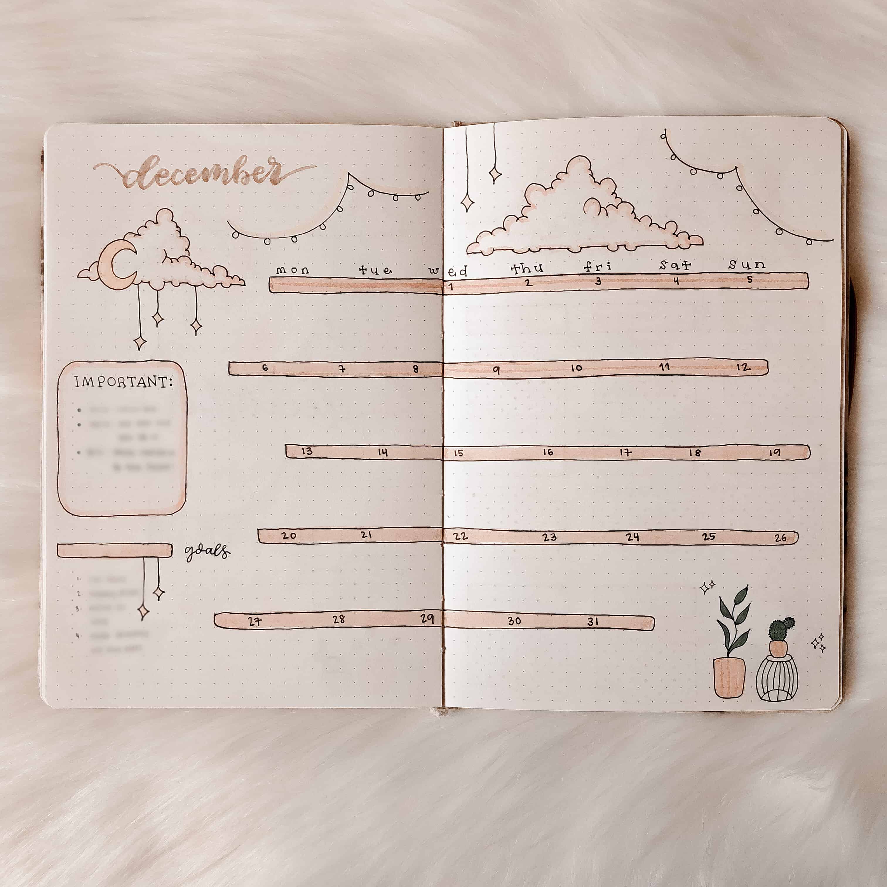 Five Things In December 2021 | december bujo monthly log