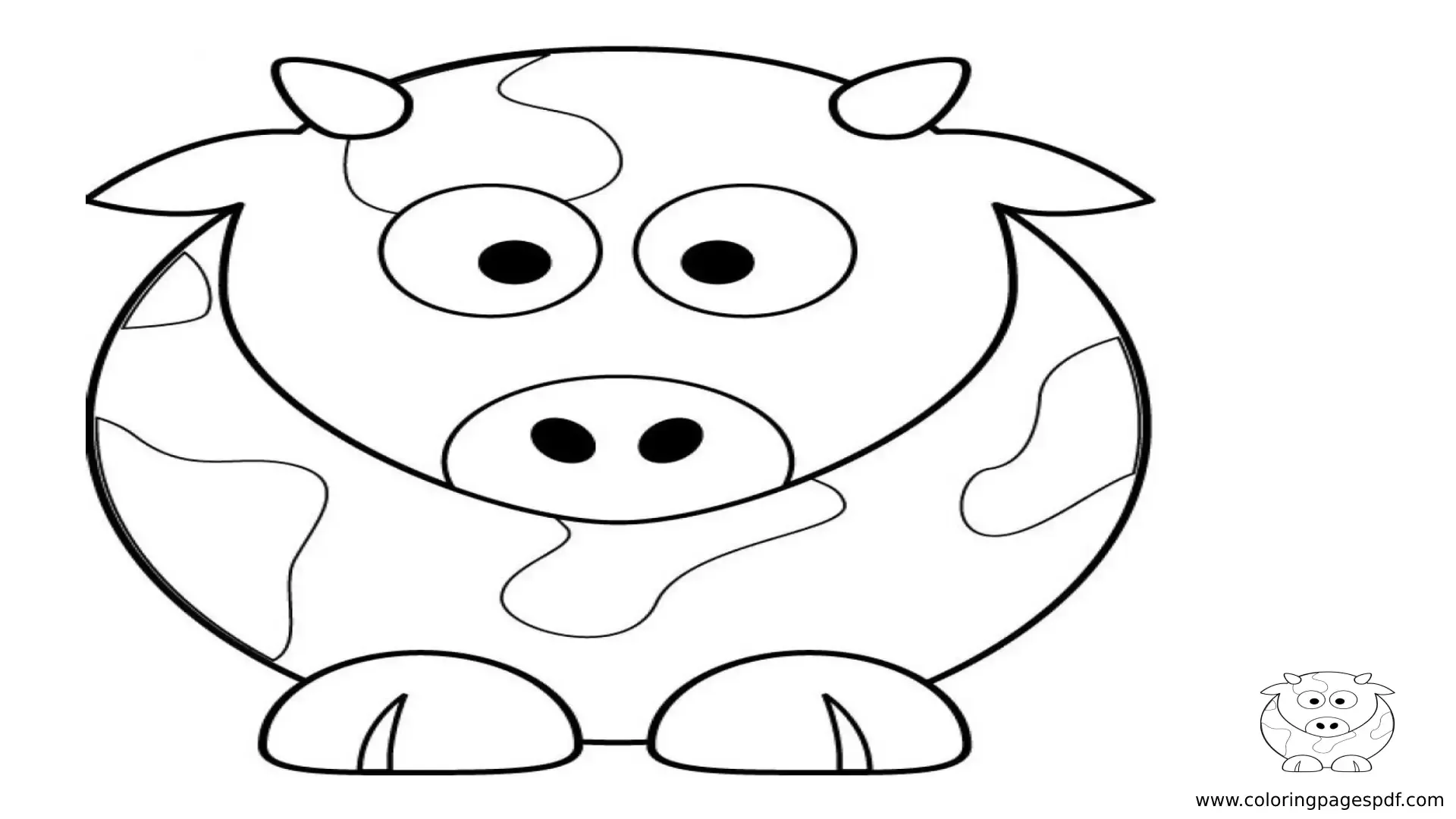 Coloring Pages Of A Simple Cow