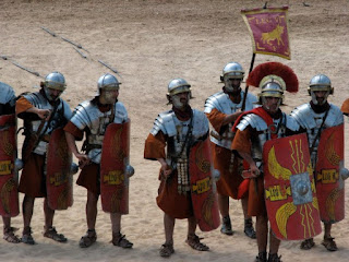 Roman soldiers were an example for Christian spiritual warfare.
