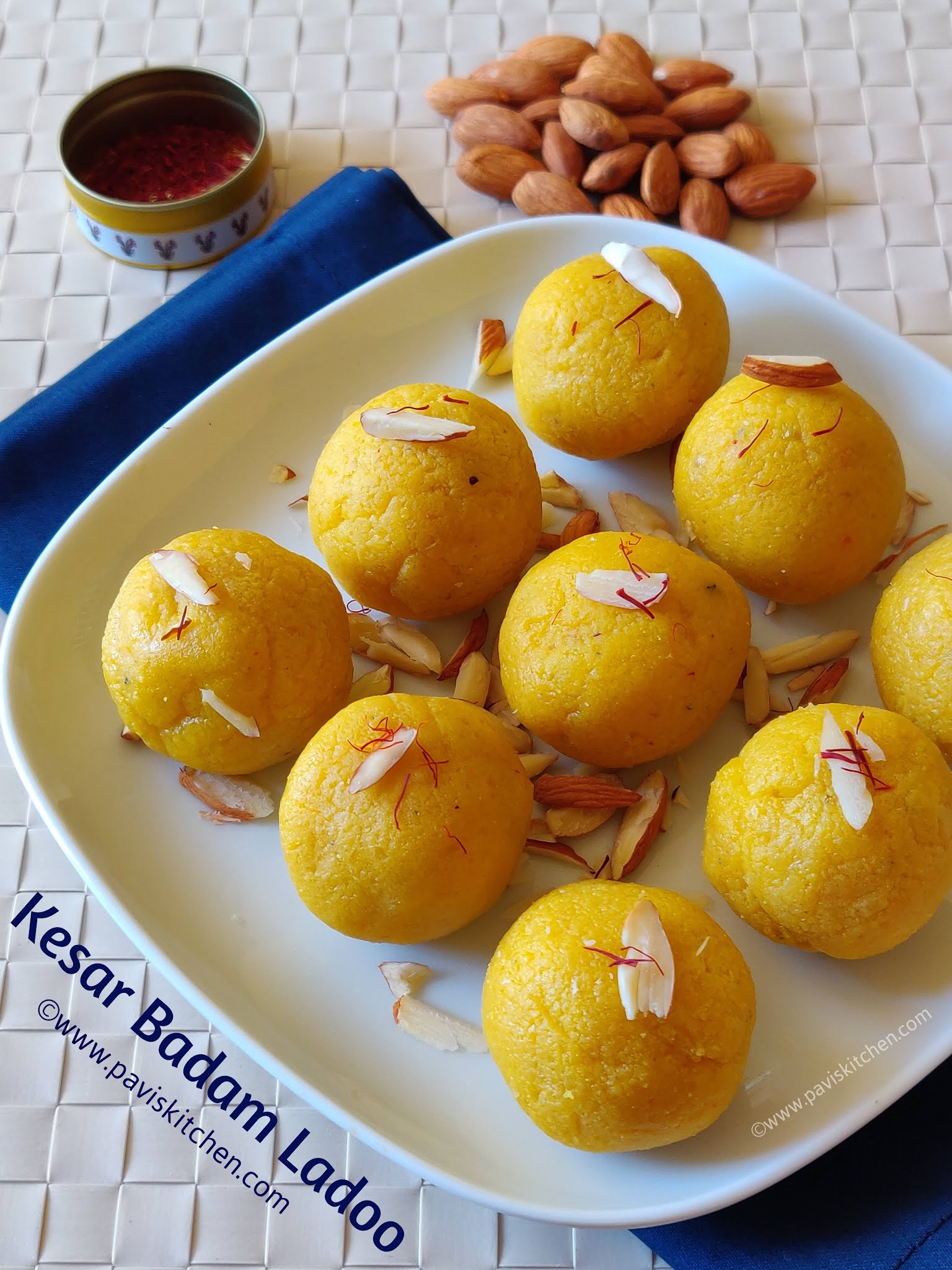 Badam ladoo recipe | Kesar badam laddu | Almond ladoo recipe | badam ke laddu